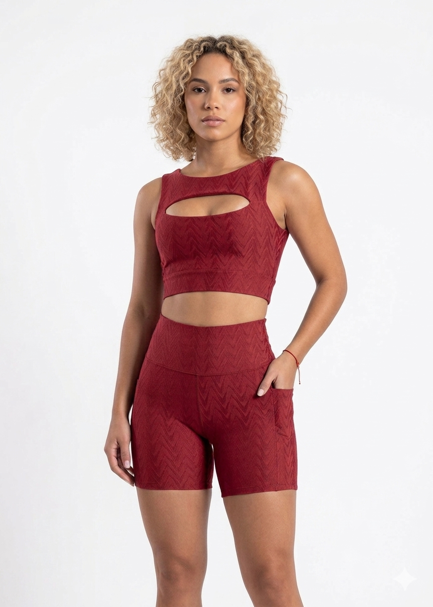 CONJ SHORT TATY VERMELHO  M