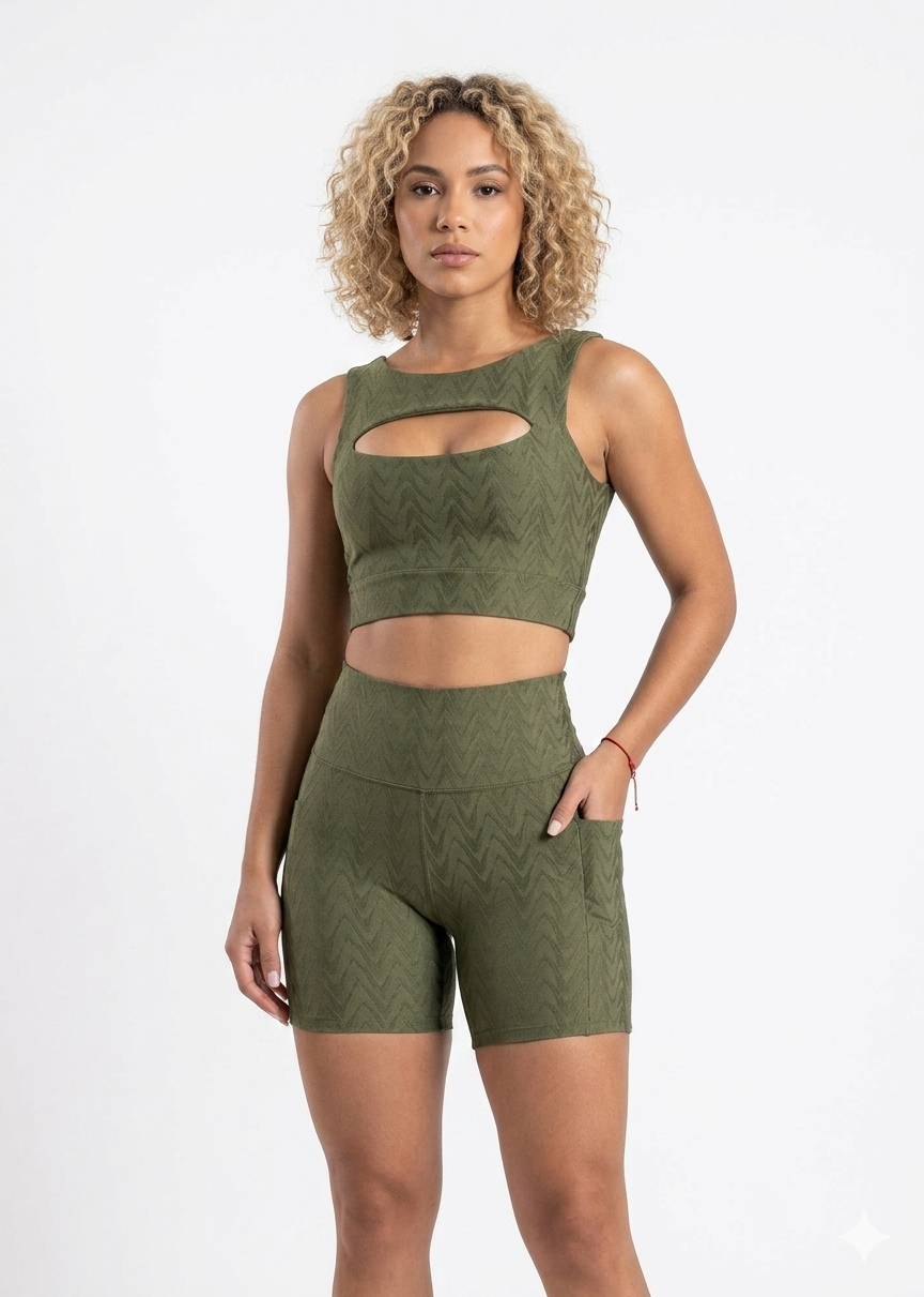 CONJ SHORT TATY VERDE POLIAMIDA M